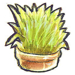 Flowerpot Grass Icon 256x256 png