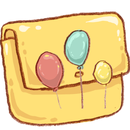 Folder Balloons Icon 256x256 png