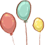 Balloons Icon 64x64 png