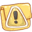 Folder Caution Icon 64x64 png