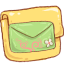 Folder Mail Green Icon 64x64 png