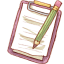 Notepad Pencil Icon 64x64 png
