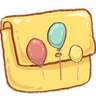 Folder Balloons Icon 96x96 png