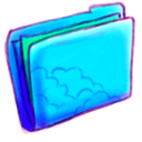 Blue Folder v2 Icon 128x128 png