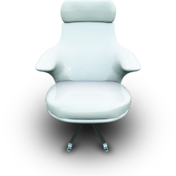 White Vinil Seat Icon 256x256 png