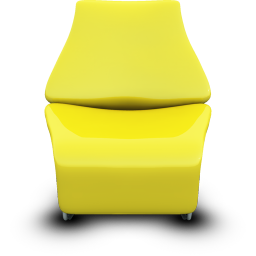 Yellow Seat Icon 256x256 png