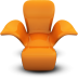 Orange Seat Icon 72x72 png