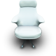 White Vinil Seat Icon 80x80 png