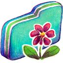 Green Flower Folder Icon