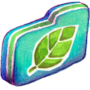 Green Leafie Folder Icon