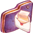 Violet Mail Folder Icon 128x128 png