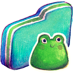 Green Frog Folder Icon 256x256 png