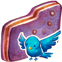 Violet Birdie Folder Icon 256x256 png