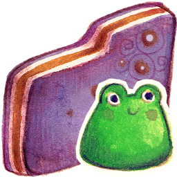 Violet Froggy Folder Icon 256x256 png