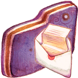 Violet Mail Folder Icon 256x256 png