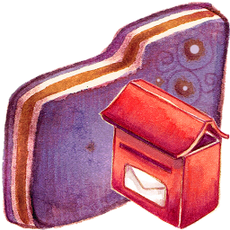 Violet Mailbox Folder Icon 256x256 png