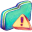 Green Caution Folder Icon 32x32 png