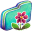 Green Flower Folder Icon 32x32 png