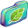 Green Leafie Folder Icon 32x32 png
