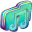 Green Music 2 Folder Icon 32x32 png