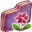 Violet Flower Folder Icon 32x32 png