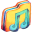 Yellow Music 2 Icon 32x32 png