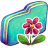 Green Flower Folder Icon 48x48 png