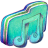 Green Music 2 Folder Icon