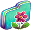 Green Flower Folder Icon 64x64 png
