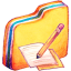 Yellow Note Icon 64x64 png