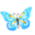 Butterfly Blue Icon 32x32 png