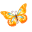 Butterfly Orange Icon 32x32 png