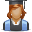User Student Woman Icon 32x32 png