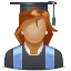 User Student Woman Icon 64x64 png