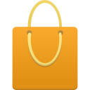 Shopping Bag Orange Icon 128x128 png