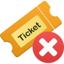 Ticket Remove Icon 128x128 png