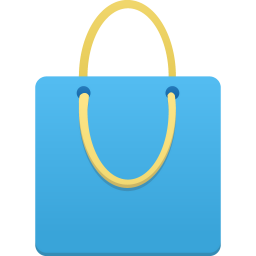Shopping Bag Blue Icon 256x256 png