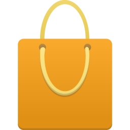 Shopping Bag Orange Icon 256x256 png