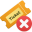 Ticket Remove Icon 32x32 png