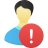 Male User Warning Icon 48x48 png