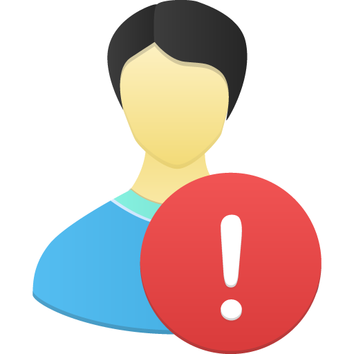 Male User Warning Icon 512x512 png