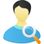 Male User Search Icon 64x64 png