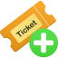 Ticket Add Icon 64x64 png