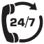 24-7 Help Line Icon 64x64 png
