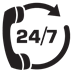 24-7 Help Line Icon 72x72 png