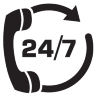 24-7 Help Line Icon 96x96 png