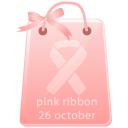 Pink Ribbon Shopping Icons
