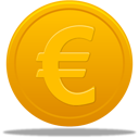 Coin Euro Icon 128x128 png