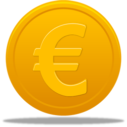 Coin Euro Icon 256x256 png