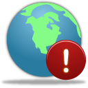 Globe Warning Icon 128x128 png